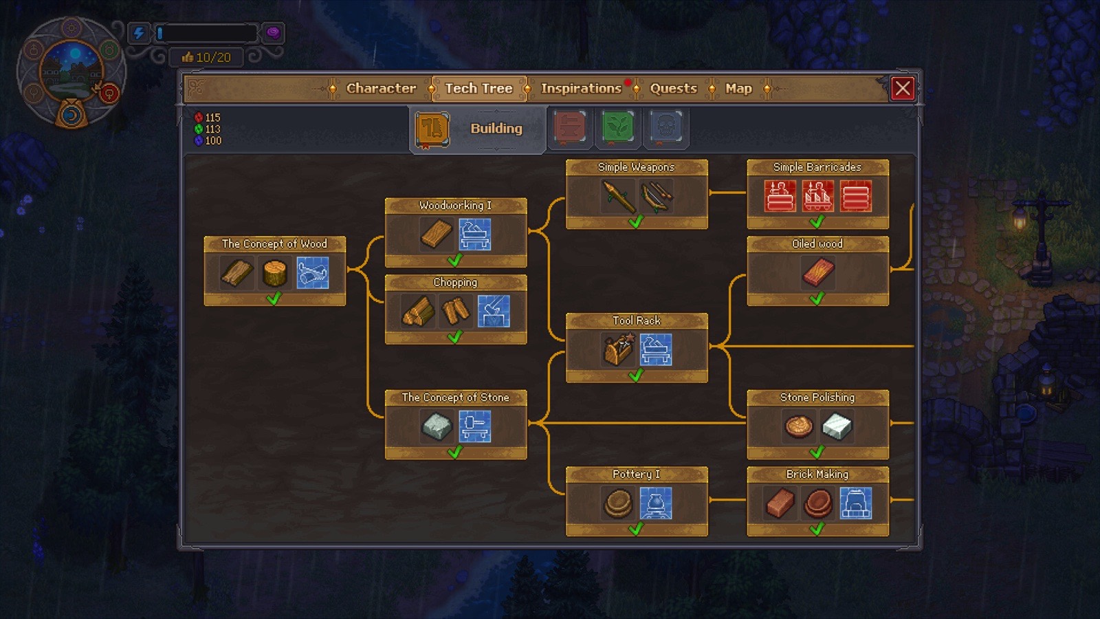 The tech tree's Building branch